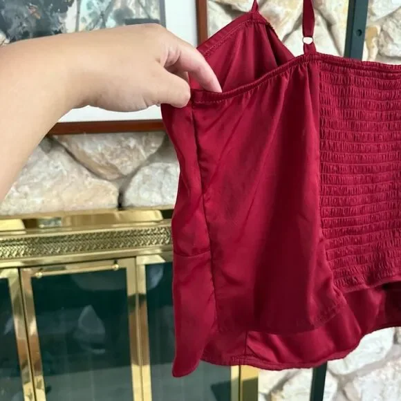 NWT Torrid women’s plus Satin Tie Front Sleeveless Crop Top size 2 - Picture 10 of 11